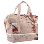 Pastel Nature , Art, Blue, Cute, Nature, Pink Sports Shoulder Bag with Shoes Compartment