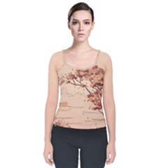 Velvet Spaghetti Strap Top 