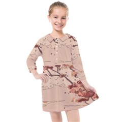 Kids  Quarter Sleeve Shirt Dress 