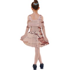 Kids  Shoulder Cutout Chiffon Dress 