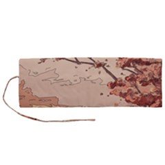 Pastel Nature , Art, Blue, Cute, Nature, Pink Roll Up Canvas Pencil Holder (M) from ArtsNow.com