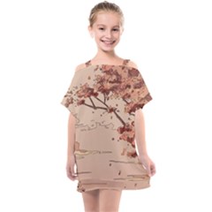 Kids  One Piece Chiffon Dress 