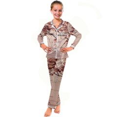 Kids  Satin Long Sleeve Pajamas Set 