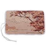 Pastel Nature , Art, Blue, Cute, Nature, Pink Pen Storage Case (S)