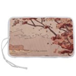 Pastel Nature , Art, Blue, Cute, Nature, Pink Pen Storage Case (M)