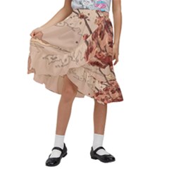 Kids  Ruffle Flared Wrap Midi Skirt 