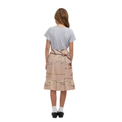 Kids  Ruffle Flared Wrap Midi Skirt 