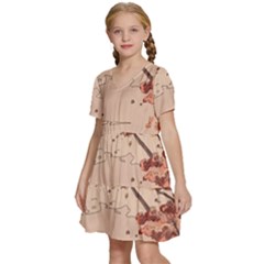 Kids  Short Sleeve Tiered Mini Dress 