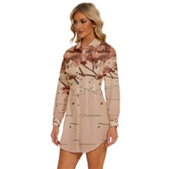 Womens Long Sleeve Shirt Dress 