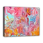 Marbling art Canvas 14  x 11  (Stretched)