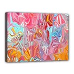 Marbling art Canvas 16  x 12  (Stretched)