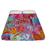 Marbling art Fitted Sheet (Queen Size)