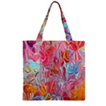 Marbling art Zipper Grocery Tote Bag