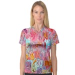 Marbling art V-Neck Sport Mesh T-Shirt