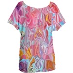 Marbling art Women s Oversized T-Shirt