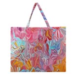 Marbling art Zipper Large Tote Bag