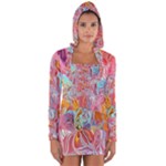 Marbling art Long Sleeve Hooded T-shirt