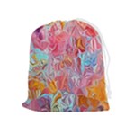 Marbling art Drawstring Pouch (XL)