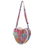 Marbling art Heart Shoulder Bag