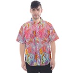 Marbling art Men s Short Sleeve Shirt