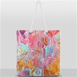 Marbling art Full Print Rope Handle Tote (Large)