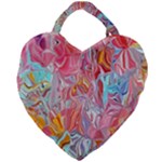 Marbling art Giant Heart Shaped Tote