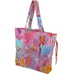 Marbling art Drawstring Tote Bag