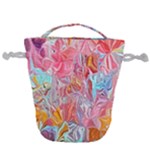 Marbling art Drawstring Bucket Bag