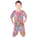 Marbling art Kids  T-Shirt and Shorts Set