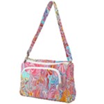 Marbling art Front Pocket Crossbody Bag