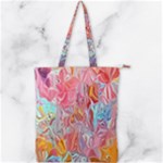 Marbling art Double Zip Up Tote Bag