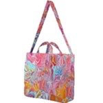 Marbling art Square Shoulder Tote Bag