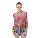 Marbling art Long Sleeve Chiffon Shirt