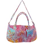 Marbling art Removable Strap Handbag