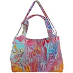 Marbling art Double Compartment Shoulder Bag