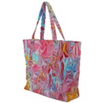 Marbling art Zip Up Canvas Bag