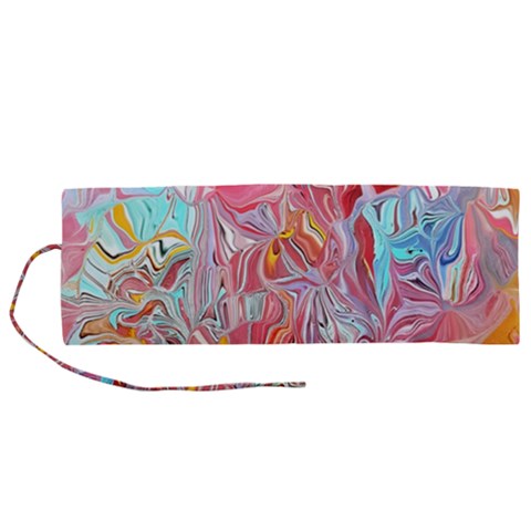 Marbling art Roll Up Canvas Pencil Holder (M) from ArtsNow.com