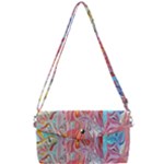 Marbling art Removable Strap Clutch Bag