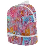 Marbling art Zip Bottom Backpack