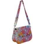 Marbling art Saddle Handbag