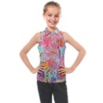 Marbling art Kids  Sleeveless Polo T-Shirt