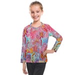 Marbling art Kids  Long Mesh T-Shirt