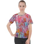 Marbling art Women s Sport Raglan T-Shirt