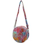 Marbling art Crossbody Circle Bag