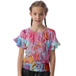 Marbling art Kids  Cut Out Flutter Sleeves