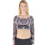 Pattern Nature Long Sleeve Crop Top