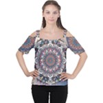 Pattern Nature Cutout Shoulder T-Shirt