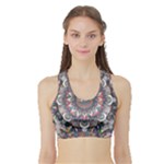 Pattern Nature Sports Bra with Border