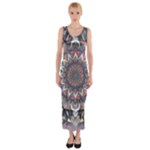 Pattern Nature Fitted Maxi Dress