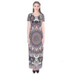 Pattern Nature Short Sleeve Maxi Dress